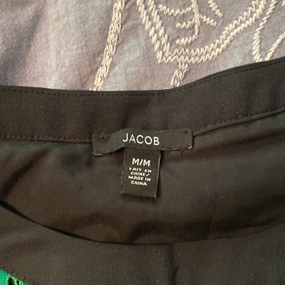 Jacob green lace size medium top with black trim. - Picture 2 of 4